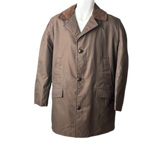 Vtg Deacon Brothers Brown Chore Coat | Faux Fur Lined | Canadian Made | Medium?